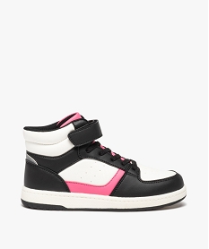 baskets fille mid-cut tricolores a scratch noirJ565701_1