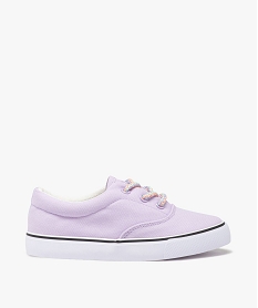 GEMO Tennis en toile avec lacets multicolores fille Violet