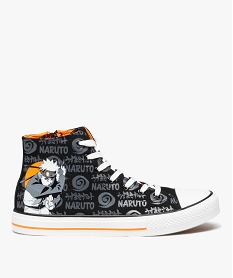 GEMO Baskets homme en toile montante à zip - Naruto Noir