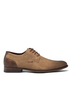 GEMO Derbies unis effet patiné homme Beige