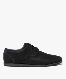 derbies homme unis bi-matieres a semelle contrastante noirJ573801_1