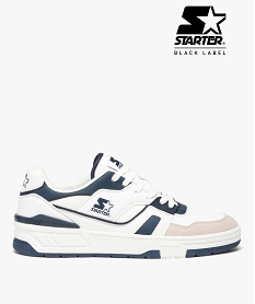 GEMO Baskets homme avec détails colorés à lacets - Starter blanc standard