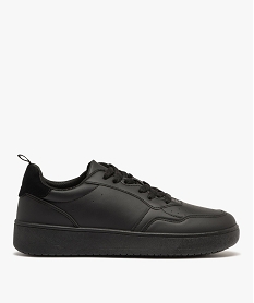 GEMO Baskets unies à lacets et dessus perforé homme - 5 Miles noir vif