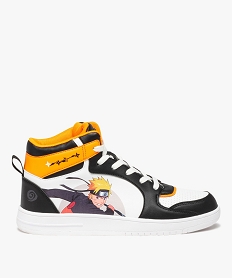 GEMO Baskets homme mid-cut à lacets - Naruto Noir