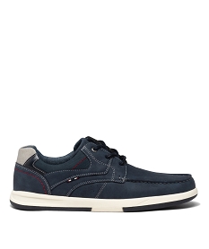 GEMO Chaussures bateau à lacets homme Bleu