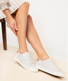 GEMO Tennis multimatières avec dentelle femme blanc standard