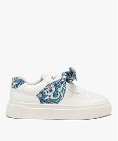 baskets femme unies avec dessus bandana noue blanc baskets et tennisJ589301_1