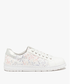 GEMO Baskets femme confort à motifs brillants - Softrelax blanc standard