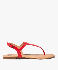 GEMO Sandales plates à entre-doigts femme rouge standard