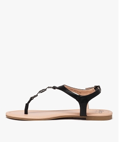 sandales femme plates a entre-doigts avec chaine metallisee fantaisie noirJ597001_3