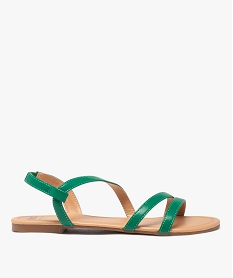 GEMO Sandales plates multibrides à enfiler femme vert standard