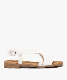 GEMO Sandales femme unies à brides style casual blanc standard