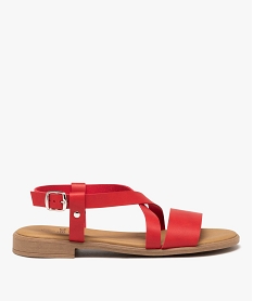 GEMO Sandales femme unies à brides style casual rouge standard
