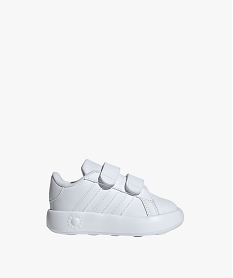 GEMO Baskets bébé fille unies à double scratch avec semelle souple – Adidas Blanc