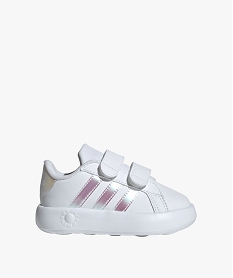 GEMO Baskets bébé fille à double scratch et semelle bubblecomfy - Adidas Grand Court Blanc