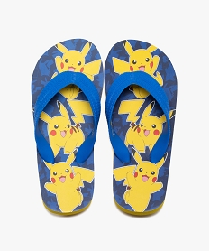 tongs garcon a semelle pikachu et brides unies - pokemon bleuJ631701_1