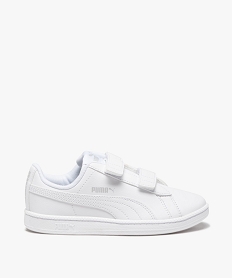 GEMO Baskets garçon unies avec double scratch - Puma blanc chine