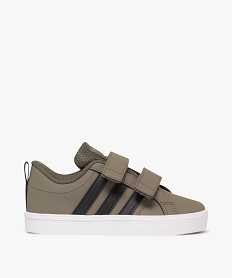 GEMO Baskets garçon à double scratch et avec bandes contrastantes - Adidas kaki standard