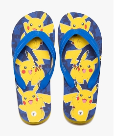 tongs garcon a semelle imprimee pikachu - pokemon bleuJ634901_1