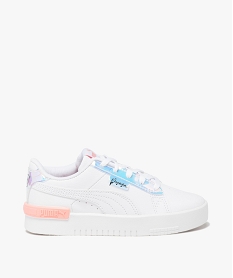 GEMO Baskets filles dessus en cuir uni avec détails brillants irisés - Puma Blanc