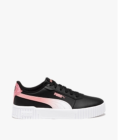 GEMO Baskets fille unies avec semelle épaisse à rainures et lacets - Puma noir vif