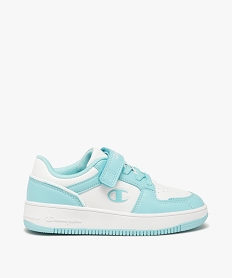 GEMO Baskets fille bicolores à scratch et lacets élastiques fantaisie - Champion USA blanc standard