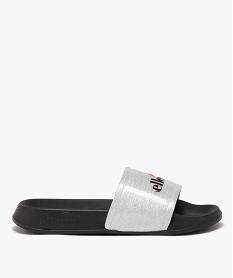 GEMO Mules de piscine fille à bandeau pailleté confort - Ellesse argente