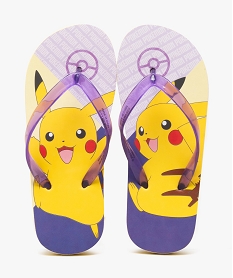 tongs fille a brides transparentes pikachu - pokemon violetJ638601_1