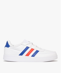 GEMO Baskets garçon à semelle et à bandes contrastantes - Adidas Blanc