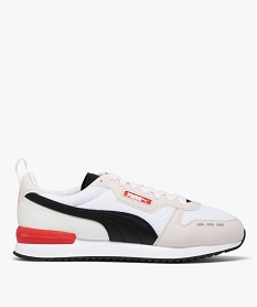 GEMO Baskets homme style running en mesh à détails contrastants - Puma Blanc