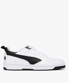 GEMO Baskets homme contrastées style rétro Rebound V6- Puma blanc standard