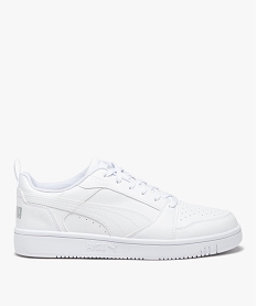 GEMO Baskets homme contrastées style rétro Rebound V6- Puma blanc vif