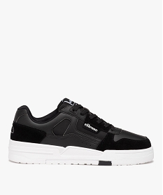 GEMO Baskets homme unies style casual à lacets - Ellesse noir vif