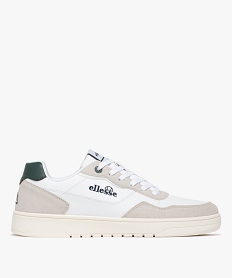 GEMO Baskets homme bi-matières à lacets style rétro - Ellesse Blanc