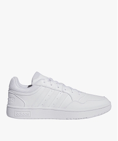 GEMO Baskets homme unies à lacets Hoops 3.0 - Adidas Blanc