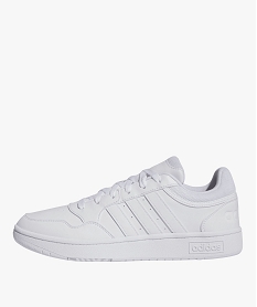 baskets homme unies a lacets hoops 3.0 - adidas blancJ643801_3