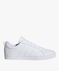 GEMO Baskets homme unies à lacets languette en mesh - Adidas Blanc