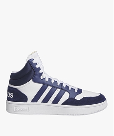 GEMO Baskets homme mid-cut Hoops à lacets - Adidas Blanc