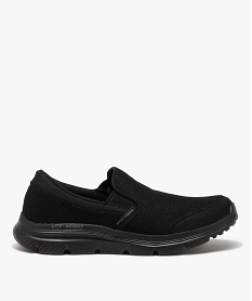 GEMO Baskets homme slip-on en mesh - Skechers noir vif