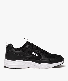 GEMO Baskets homme dessus en mesh et à lacets style running - Fila Noir