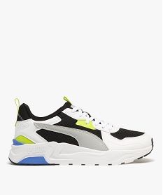 GEMO Baskets homme running bi-matières à détails fluos - Puma Noir