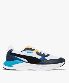 GEMO Baskets homme en mesh contrasté et à lacets style running - Puma blanc standard