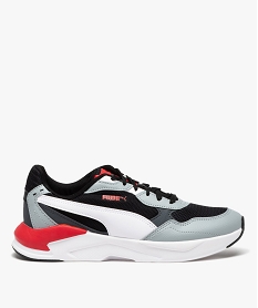 GEMO Baskets homme en mesh contrasté et à lacets style running - Puma Noir
