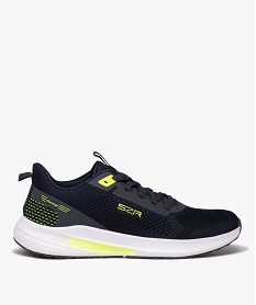 baskets homme unies a lacets dessus en mesh avec details fluo - slazenger bleuJ645701_1