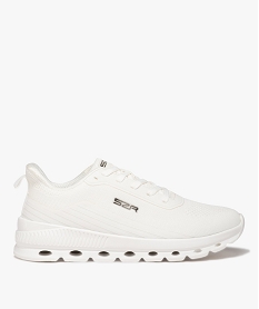 GEMO Baskets homme unies en mesh à semelle ajourée - Slazenger blanc standard