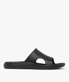 GEMO Mules de piscine homme à large bandeau ajouré - Isotoner Noir