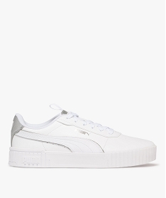 GEMO Baskets femme à semelle épaisse rainurée - Puma blanc chine