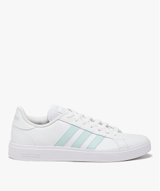 baskets femme unies a bandes colorees avec lacets – adidas blancJ652401_1