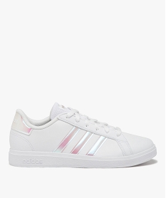 GEMO Baskets basses à bandes brillantes femme - Adidas Grand Court Base Blanc