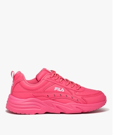 baskets femme unies a lacets ton sur ton style running - fila roseJ652801_1